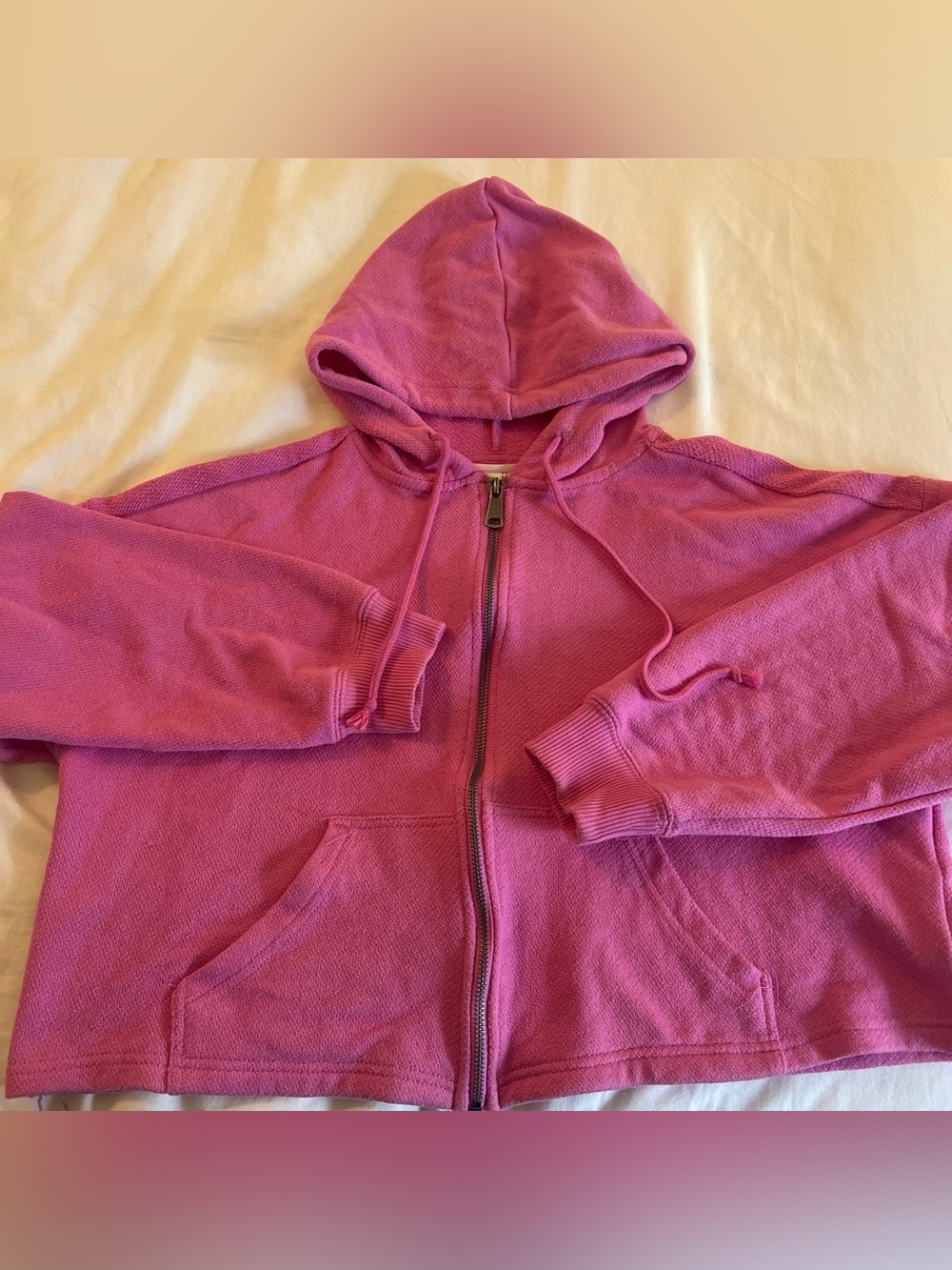 Pink Hooded Zip-Up Jacket